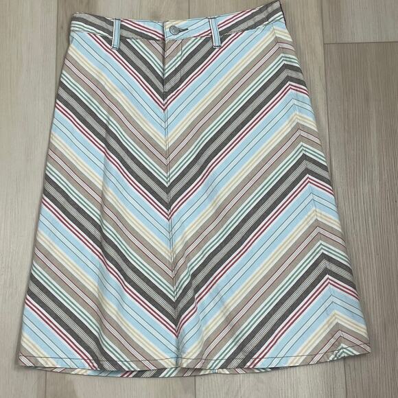 Unionbay Vintage Y2k Striped A-Line Skirt Women’s Size 3 100% Cotton - Picture 1 of 7